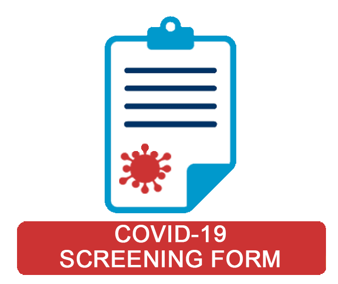 COVID-19 screening form clipboard